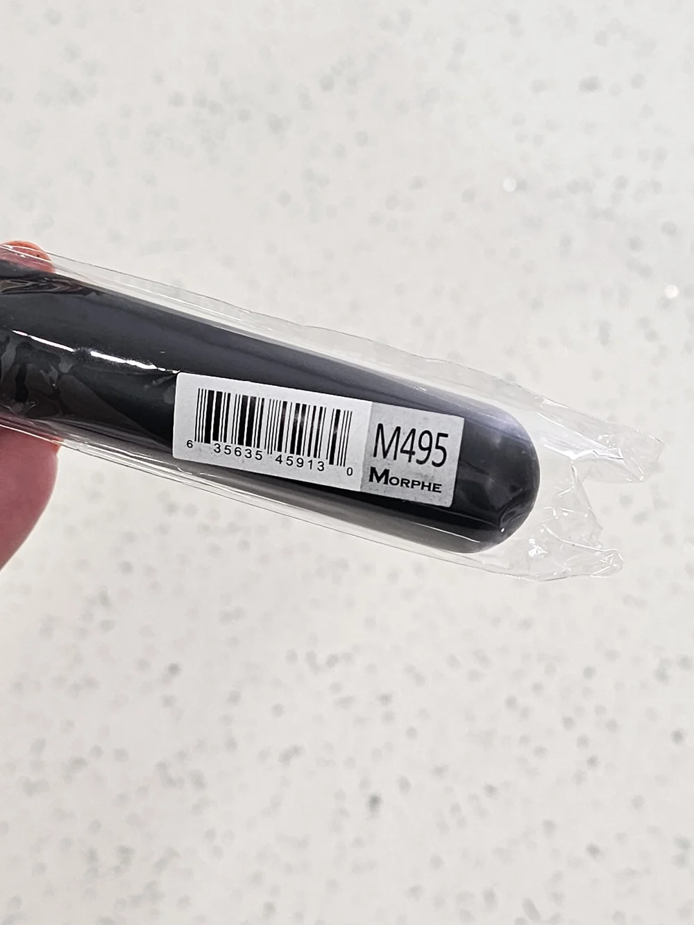 Morphe Fan Brush M495 in Black and White Bristles